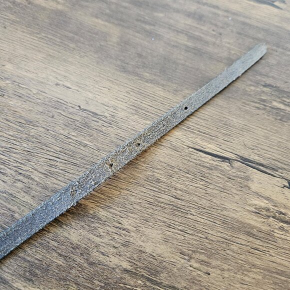 Silpada Designs Canada Thin Skinny Leather Brown Tooled Stamped Silver Belt L - Picture 7 of 9